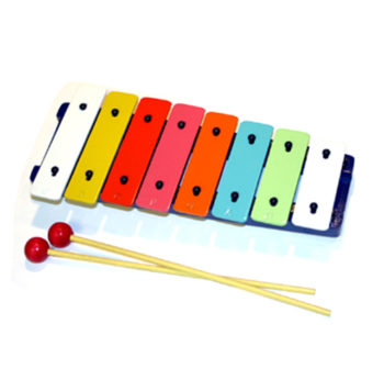 Bell Set,  8 Note with Colored Bars, C-C
