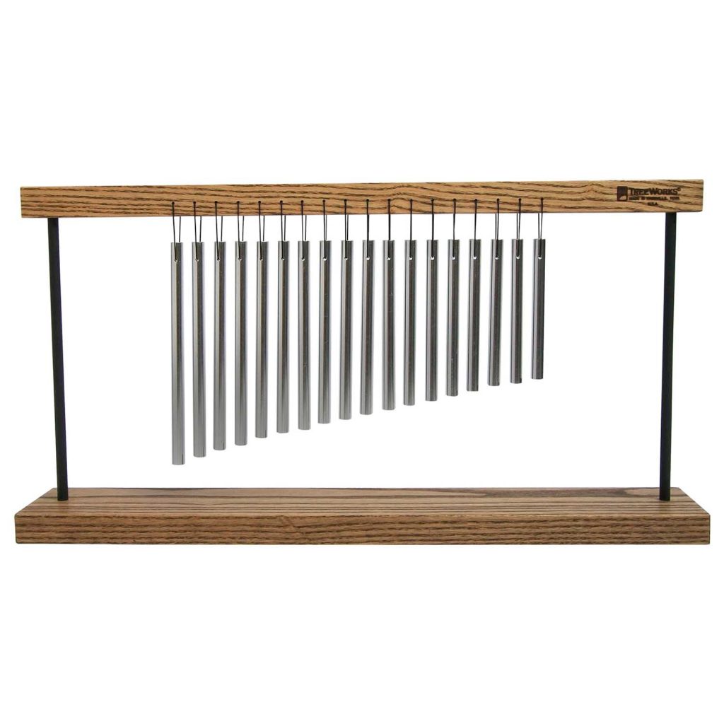 Table Top Chimes, 18 Bar, Wooden Stand Music is Elementary