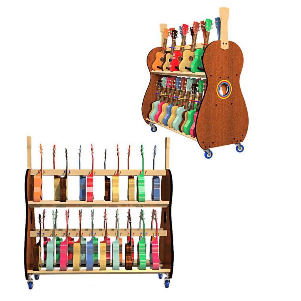 Mobile Ukulele Rack Music is Elementary