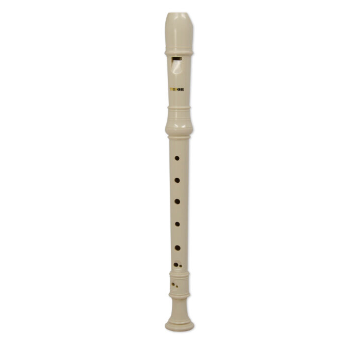 Soprano, Baroque Fingering, 1 Piece Antimicrobial Recorder (White) by Tudor