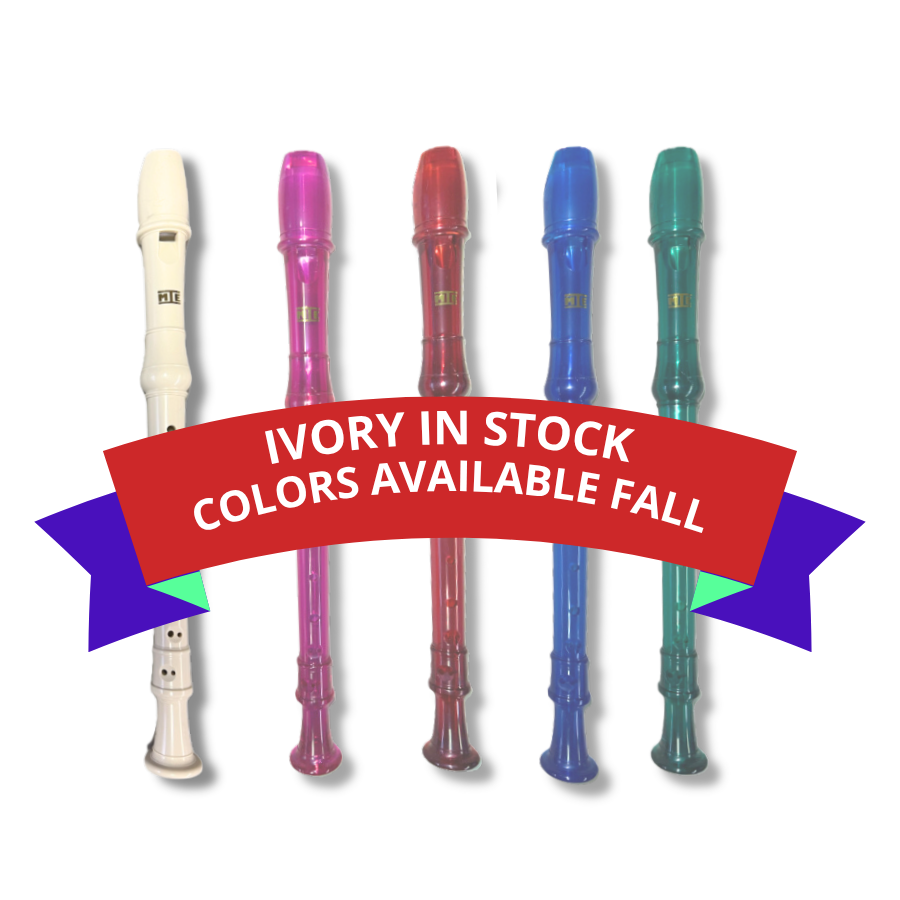 MIE175W Soprano Recorder, One-Piece, with Zipper Case, Baroque