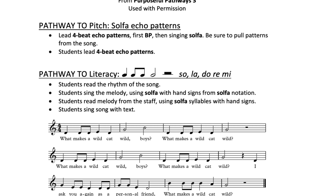 Elementary Music Improvisation Lesson: What Makes a Wildcat Wild?