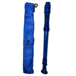 MIE175 1 Piece, Renaissance Soprano Recorder with Strap Blue