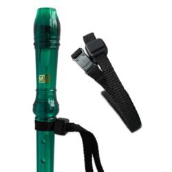 MIE175 1 Piece, Renaissance Soprano Recorder with Strap Green