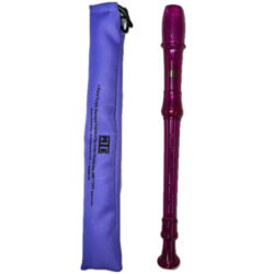 MIE175 1 Piece, Renaissance Soprano Recorder with Strap Purple