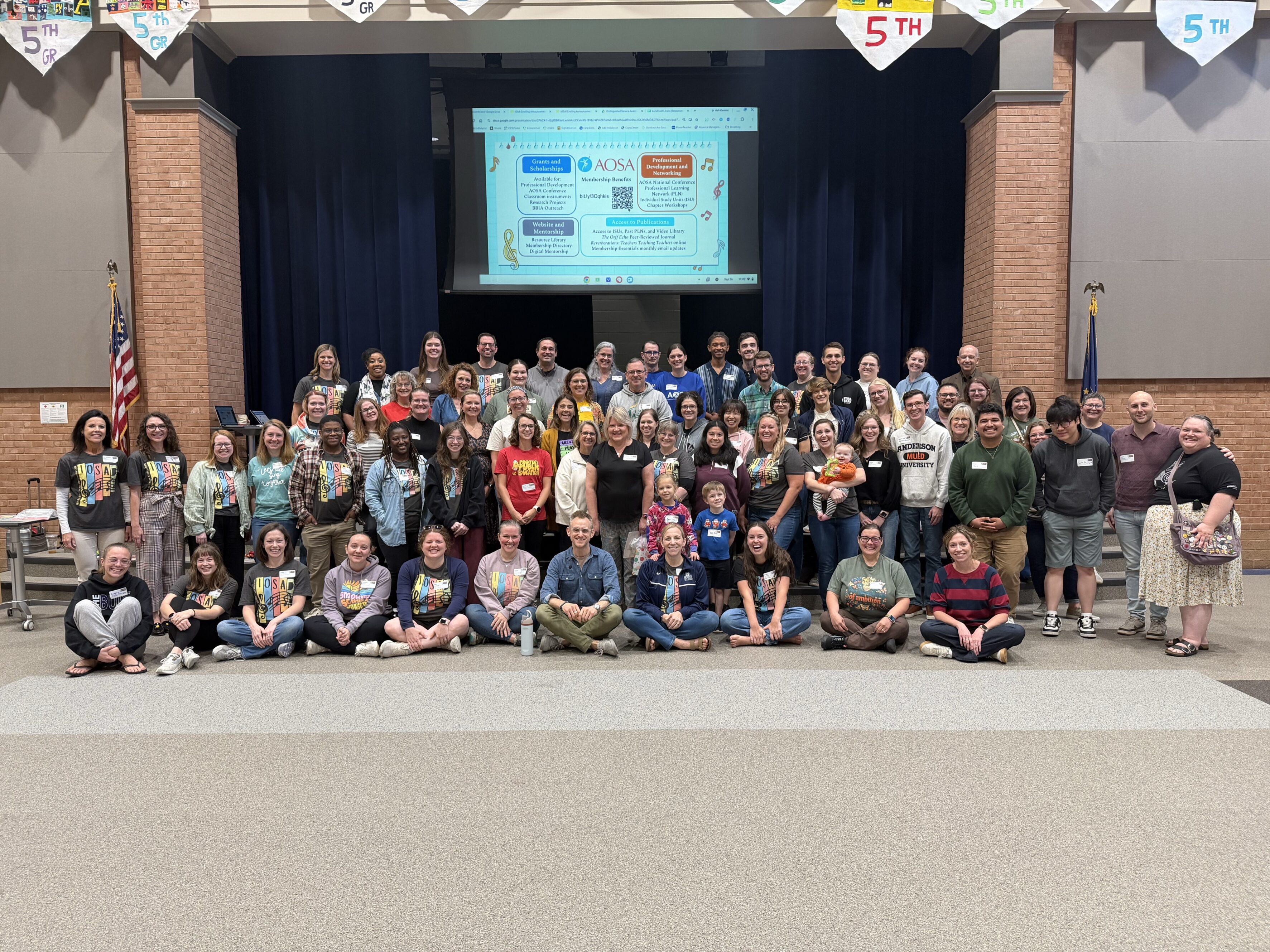Music educators gathered for an Orff chapter workshop